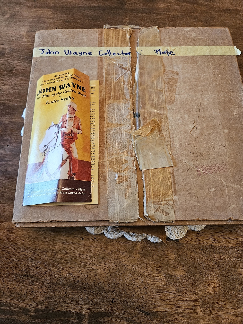 John Wayne Collectors Plate Brochure - Yellow